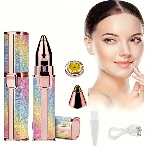 2 in 1 Electric Eyebrow Trimmer , Rechargeable Hair Remover for All Parts.
